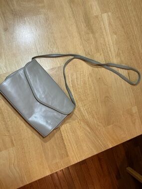 Minimalist Light Gray Crossbody Shoulder Bag